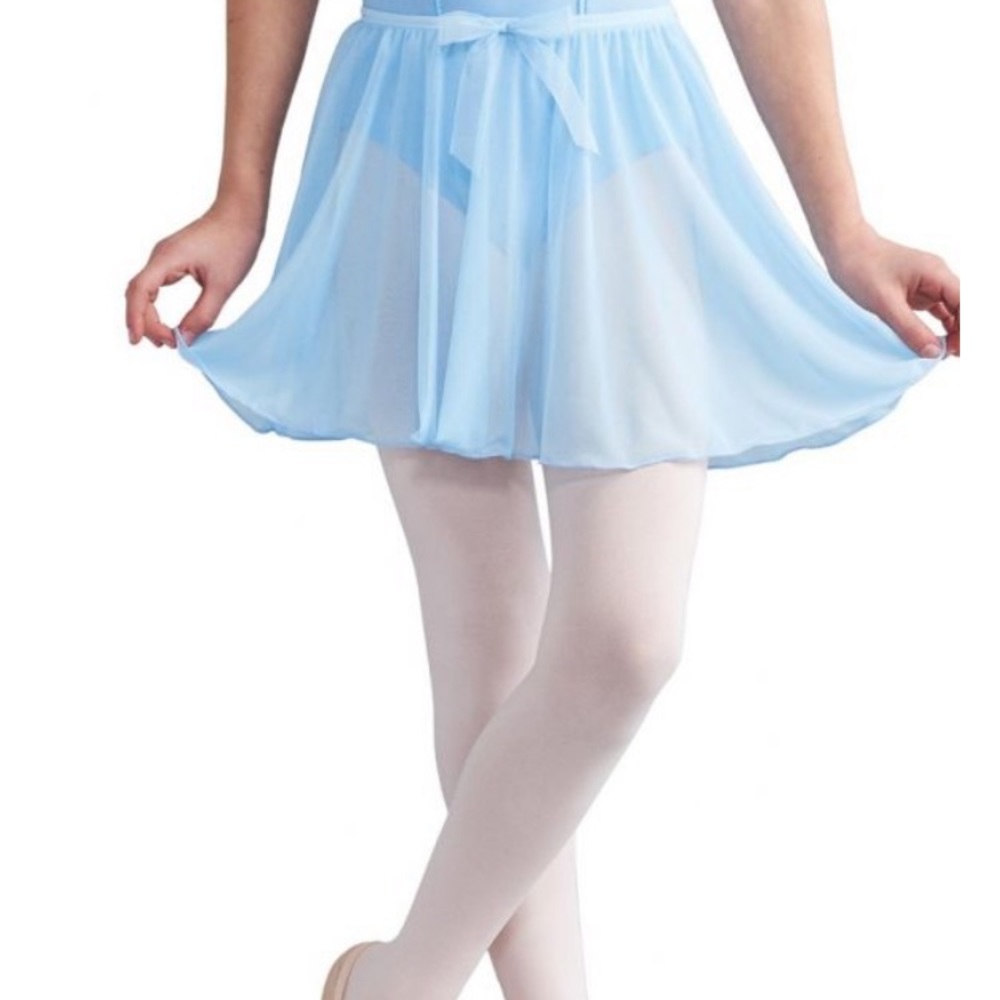 Girls Light Blue Capezio Ballet Wrap Skirt